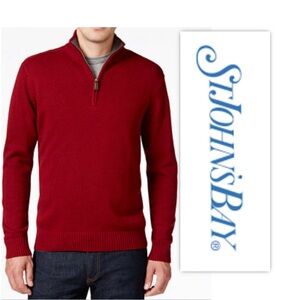St. John's Bay Mock Neck Quarter Zip Sweater